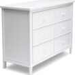 Delta Children Haven 6 Drawer Dresser with Interlocking Drawers - Greenguard Gold Certified, White