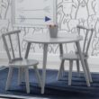 Delta Children Homestead Kids Table & 2 Chairs Set - Ideal for Arts & Crafts, Greenguard Gold Certified, Grey