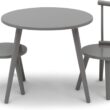 Delta Children Homestead Kids Table & 2 Chairs Set - Ideal for Arts & Crafts, Greenguard Gold Certified, Grey