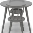Delta Children Homestead Kids Table & 2 Chairs Set - Ideal for Arts & Crafts, Greenguard Gold Certified, Grey