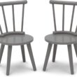 Delta Children Homestead Kids Table & 2 Chairs Set - Ideal for Arts & Crafts, Greenguard Gold Certified, Grey