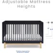 Delta Children Poppy 4-in-1 Convertible Crib, Greenguard Gold Certified, Midnight Grey/Natural