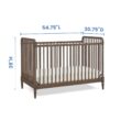 Delta Children Saint 4-in-1 Convertible Crib - Greenguard Gold Certified, Teak Brown