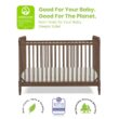 Delta Children Saint 4-in-1 Convertible Crib - Greenguard Gold Certified, Teak Brown