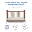 Delta Children Saint 4-in-1 Convertible Crib - Greenguard Gold Certified, Teak Brown