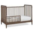 Delta Children Saint 4-in-1 Convertible Crib - Greenguard Gold Certified, Teak Brown