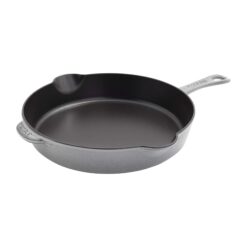 Staub Cast Iron 11-inch Traditional Skillet - Graphite Grey, Made in France