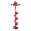 Eskimo E40 Electric Ice Fishing Auger, Full Power 40v Lithium-ion Battery, Lightweight Powerhead, Turbo Cutting System, Multi-Edge Blades, Red