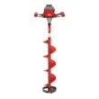 Eskimo E40 Electric Ice Fishing Auger, Full Power 40v Lithium-ion Battery, Lightweight Powerhead, Turbo Cutting System, Multi-Edge Blades, Red