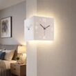 Double-Sided Corner Wall Clock with Luminous Display, Silent Movement