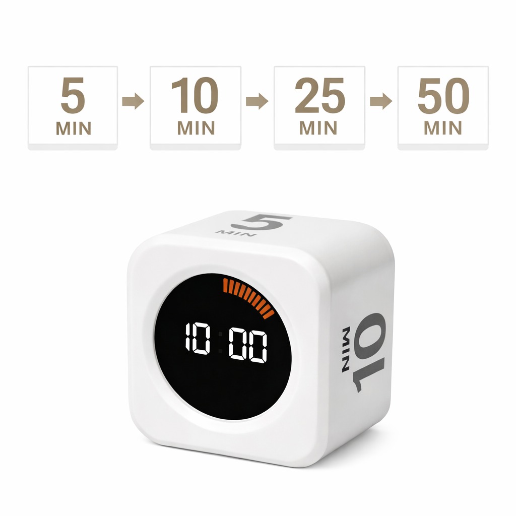 Productivity Cube Timer with Gravity Sensor, LED Display, Preset Countdown Timer Productivity Cube Timer with Gravity Sensor, LED Display, Preset Countdown Timer - Image 10