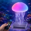 LED Jellyfish Lamp with 9 Tentacles, Color Gradient Light, Remote Control