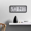 Digital Wall Clock with Temperature and Humidity Display, Hanging or Desktop Clock