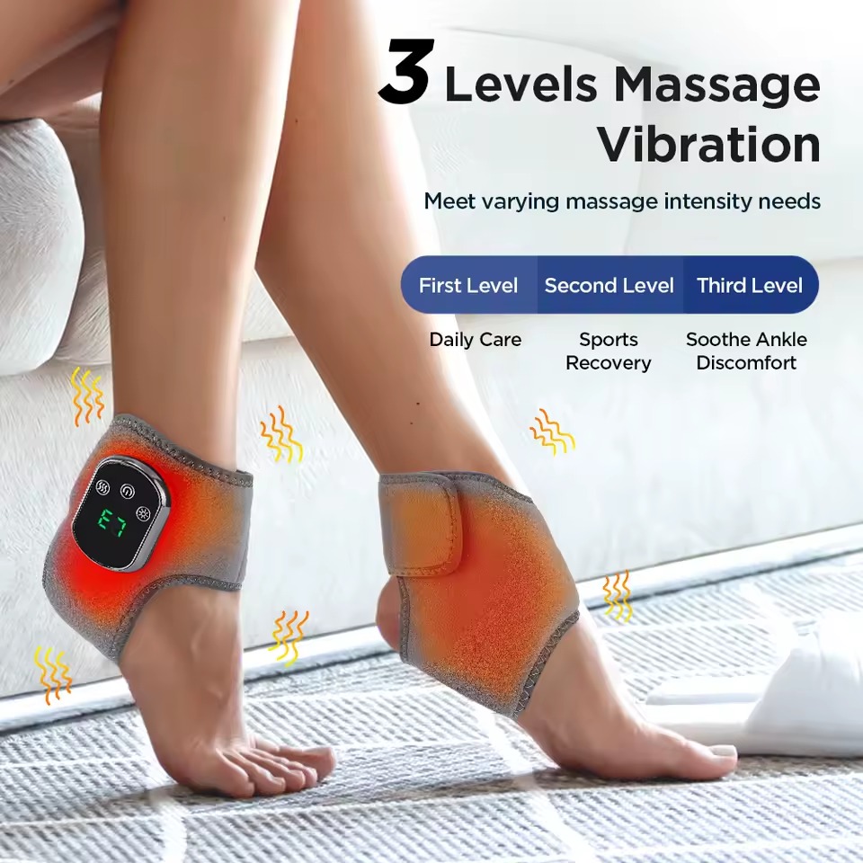 Electric Foot & Ankle Heating Massager with Vibration, Breathable Hot Compress Wrap Electric Foot & Ankle Heating Massager with Vibration, Breathable Hot Compress Wrap - Image 3