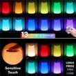 RGB Color Changing Night Light, USB Rechargeable Touch and Remote Control Table Lamp