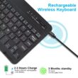 Bluetooth Mini Wireless Keyboard, Rechargeable Silent Keyboard