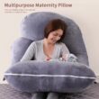 Multipurpose G-Shaped Body Support Pillow - Soft Ergonomic Cushion with Removable Cover