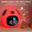 Kids Puppy Alarm Clock with Touch Night Light, Sleep Training Clock