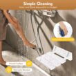 Premium Wall-Mounted Folding Seat – Space-Saving Waterproof Bench for Bathroom & Entryway – 286 lbs Capacity