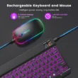 10-Inch Rechargeable Bluetooth Keyboard with RGB Backlight, Wireless Mini Keyboard