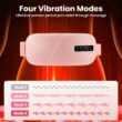 Electric Heating & Vibration Waist Massage Belt with 5 Modes, Rechargeable Warm Therapy Belt