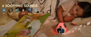 Kids Puppy Alarm Clock with Touch Night Light, Sleep Training Clock
