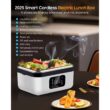 Rechargeable Heated Lunch Box, 1L Portable Food Warmer with Insulated Carrying Bag