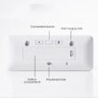Digital Wall Clock with Temperature and Humidity Display, Hanging or Desktop Clock