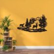Metal Deer Forest Wall Art, Wrought Iron Silhouette Home Decoration, Modern Minimalist Hanging Decor Metal Deer Forest Wall Art, Wrought Iron Silhouette Home Decoration, Modern Minimalist Hanging Decor