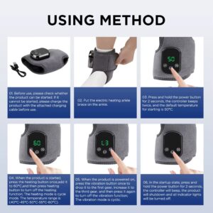 Electric Foot & Ankle Heating Massager with Vibration, Breathable Hot Compress Wrap Electric Foot & Ankle Heating Massager with Vibration, Breathable Hot Compress Wrap