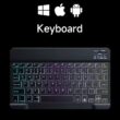 10-Inch Rechargeable Bluetooth Keyboard with RGB Backlight, Wireless Mini Keyboard
