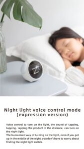 Kids Digital Alarm Clock with Light, Wireless Smart Bedside Cartoon Clock
