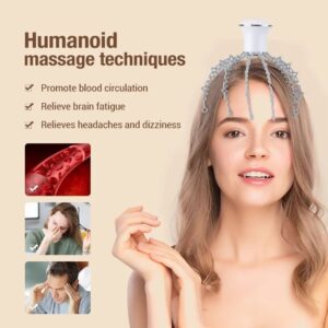 Electric Octopus Head Massager with 12 Claws, Scalp Stress Relief Tool