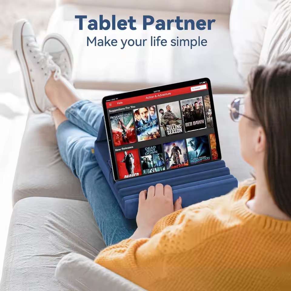 Foldable Tablet Pillow Stand for Lap, Bed, and Desk Foldable Tablet Pillow Stand for Lap, Bed, and Desk - Image 4
