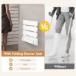 Premium Wall-Mounted Folding Seat – Space-Saving Waterproof Bench for Bathroom & Entryway – 286 lbs Capacity