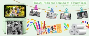 Kids Instant Print Digital Camera, 3.0" Mini Camera with 1080P Video Recording