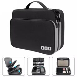 Multi-Layer Cable Storage Bag, Portable Electronic Accessories Organizer