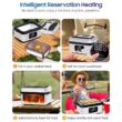 Rechargeable Heated Lunch Box, 1L Portable Food Warmer with Insulated Carrying Bag