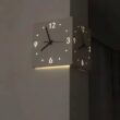 Double-Sided Corner Wall Clock with Luminous Display, Silent Movement