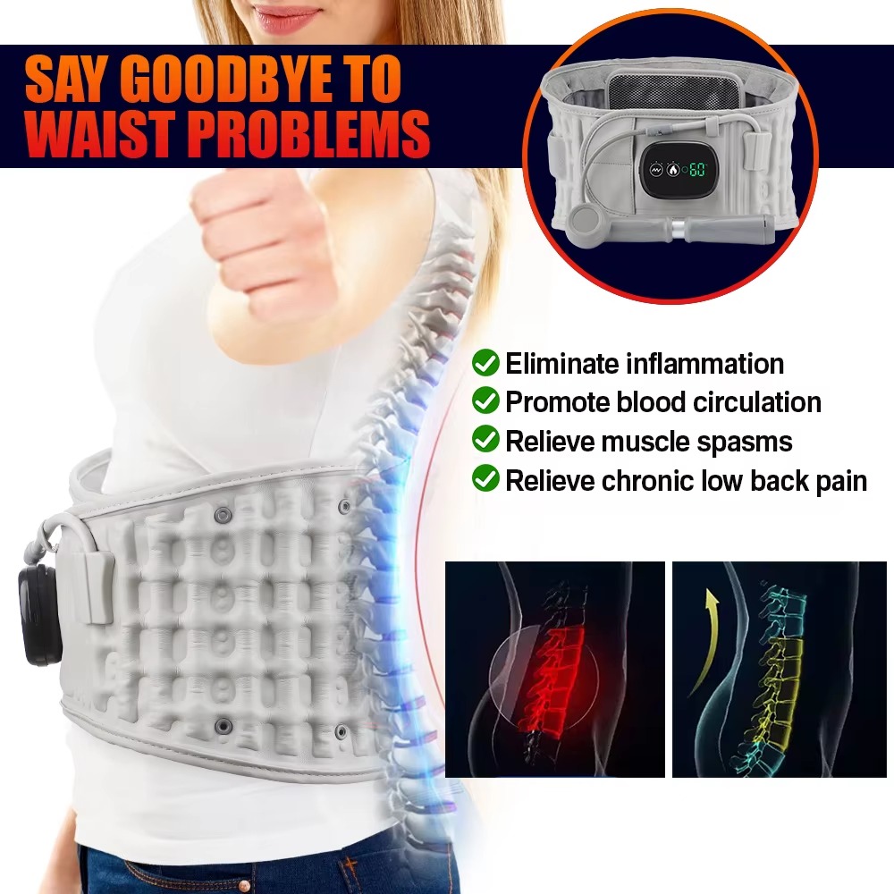 Inflatable Lumbar Support Belt with Heat & Massage, Rechargeable Decompression Waist Belt Inflatable Lumbar Support Belt with Heat & Massage, Rechargeable Decompression Waist Belt - Image 4