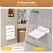 Premium Wall-Mounted Folding Seat – Space-Saving Waterproof Bench for Bathroom & Entryway – 286 lbs Capacity