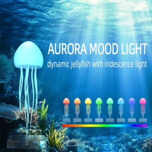 LED Jellyfish Lamp with 9 Tentacles, Color Gradient Light, Remote Control