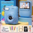 Kids Instant Print Digital Camera, 3.0" Mini Camera with 1080P Video Recording