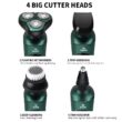 USB Rechargeable Electric Shaver with LCD Display, Triple-Head Razor