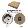 Moon Phase Wooden Wall Clock, Silent Round Hanging Clock