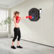 Wall-Mounted Bluetooth Boxing Training Machine with LED Lights and Gloves