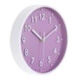 8-Inch Silent Wall Clock with 3D Numbers, Quartz Battery Operated, Pink