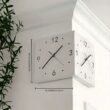 Double-Sided Corner Wall Clock with Luminous Display, Silent Movement