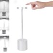 USB Rechargeable Touch Table Lamp with Stepless Dimming, 3 Color Bedside Lamp
