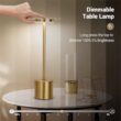 USB Rechargeable Touch Table Lamp with Stepless Dimming, 3 Color Bedside Lamp